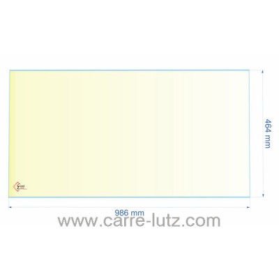 00280  AX126811A - verre réfractaire Vitrocéramique 986x464 mm de poêle Invicta 1100 GV  228,00 €