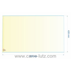 00290  AX826471A - verre réfractaire Vitrocéramique 619x428 mm non sérigraphiée Invicta 167,60 €