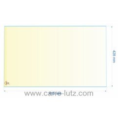 00290  AX826471A - verre réfractaire Vitrocéramique 619x428 mm non sérigraphiée Invicta 167,60 €