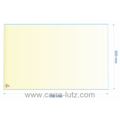 00291  AX126550 - verre réfractaire Vitrocéramique 730x500 mm Invicta 170,80 €