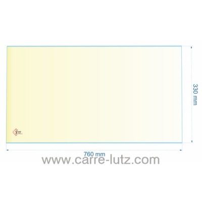 00293  AX186520 - verre réfractaire Vitrocéramique 760x330 mm Invicta 122,50 €