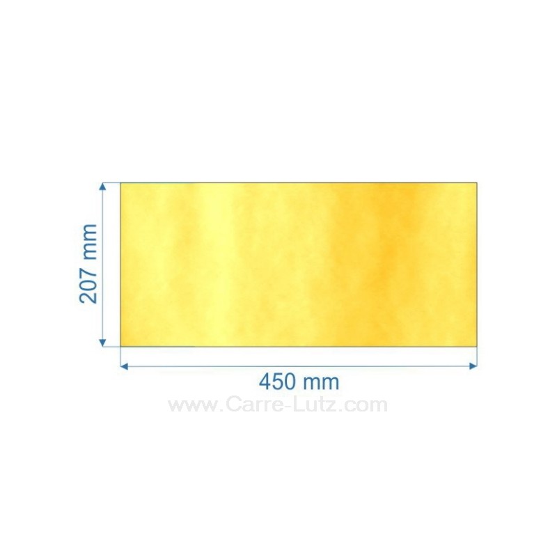 00001306026 - Vitre réfractaire Vitrocéramique 450x207 mm de poêle Godin 3740 