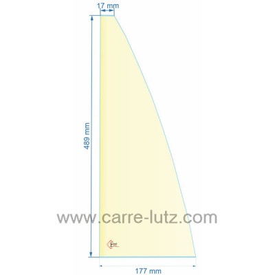 00265  AX615344A - verre réfractaire Vitrocéramique 489x177/17 Invicta Tipi 69,30 €