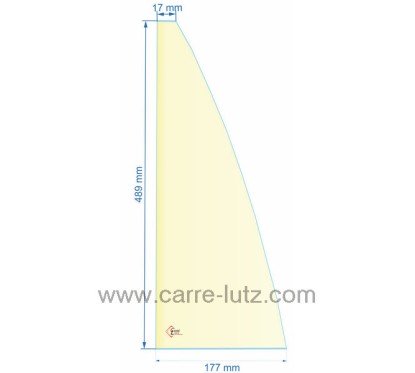 00265  AX615344A - verre réfractaire Vitrocéramique 489x177/17 Invicta Tipi 69,30 €