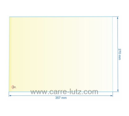 verre réfractaire Vitrocéramique 357x270 mm AX116669A Invicta 