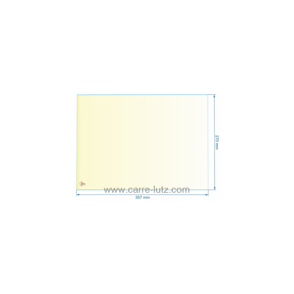 00296  verre réfractaire Vitrocéramique 357x270 mm AX116669A Invicta  49,80 €