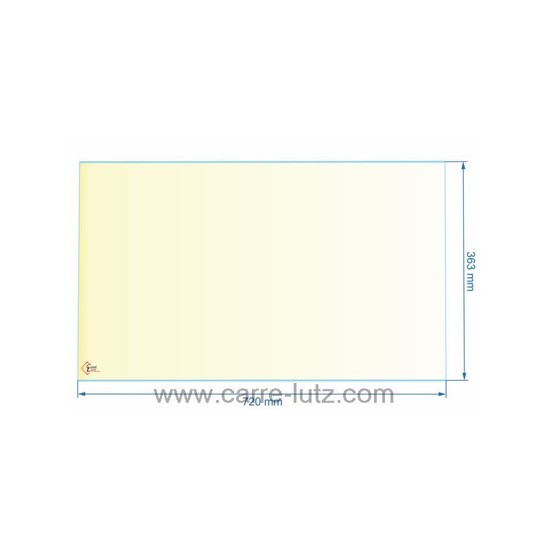 00300  AX216680A - verre réfractaire Vitrocéramique 720x363 mm Invicta  132,50 €