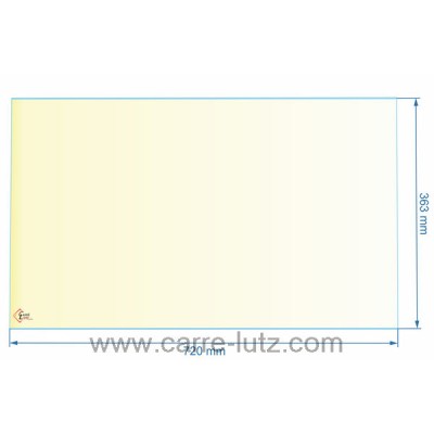 00300  AX216680A - verre réfractaire Vitrocéramique 720x363 mm Invicta  132,50 €