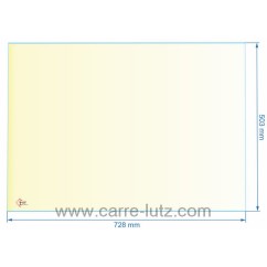 00303  AX828843A - Vitre réfractaire Vitrocéramique 728x503 mm non sérigraphié Invicta 193,60 €