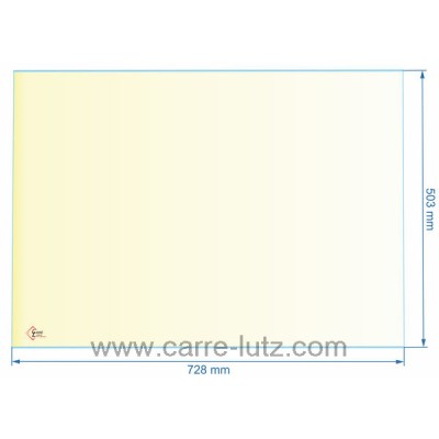 00303  AX828843A - Vitre réfractaire Vitrocéramique 728x503 mm non sérigraphié Invicta 193,60 €