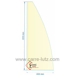 00266  AX615244A - verre réfractaire Vitrocéramique 610x224 cintré Invicta Pow-Wow 145,40 €