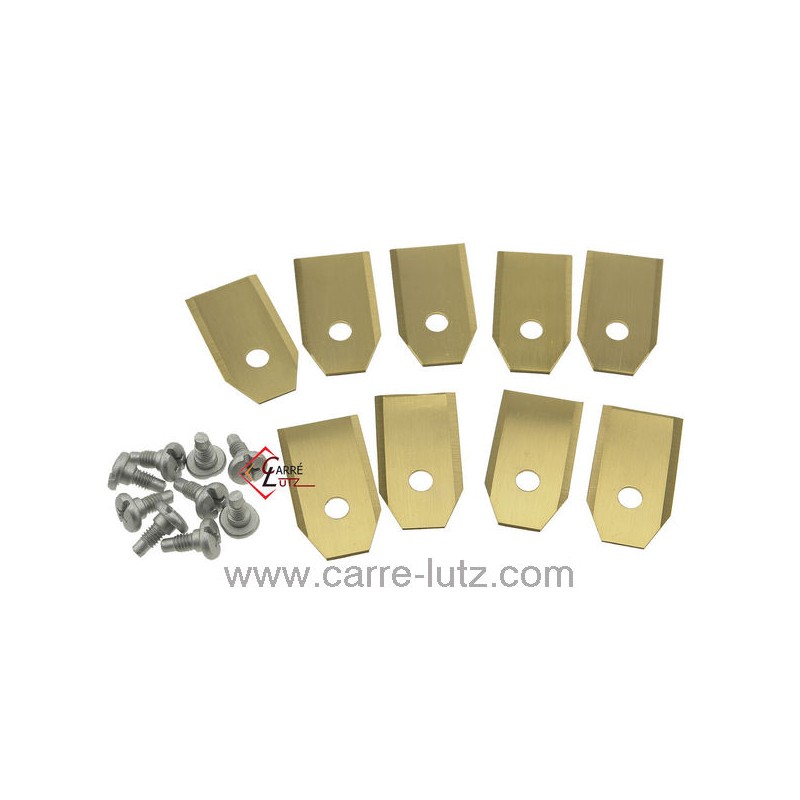 99879008 595084401 - Jeu de 9 lames avec traitement titane de robot tondeuse 9,00 € 99879008 595084401 - Jeu de 9 lames avec traitement titane de robot tondeuse 9,00 €