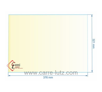 AX161698A - Vitre réfractaire Vitrocéramique 376x321 mm Invicta 