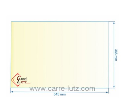 AX125436A - Vitre réfractaire Vitrocéramique 545x366 mm Invicta 
