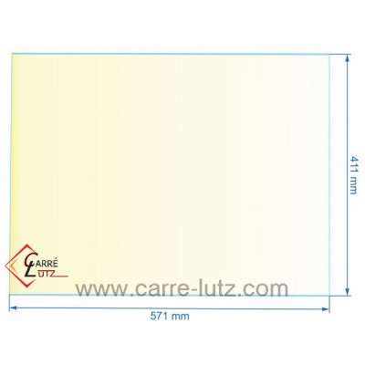 00317  188816 - Vitre réfractaire Vitrocéramique 571x411 mm Franco-Belge 115,70 €