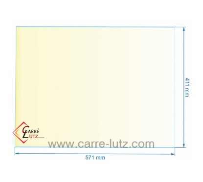 00317  188816 - Vitre réfractaire Vitrocéramique 571x411 mm Franco-Belge 115,70 €