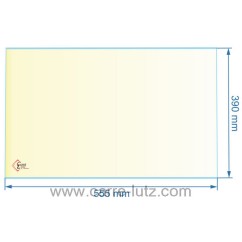 Vitre réfractaire Vitrocéramique 555x390 mm de foyer 6340744 Ubinas, 6340745 Ubinas, 1340810 Guyenne 8, Franco-Belge Ref. 188...