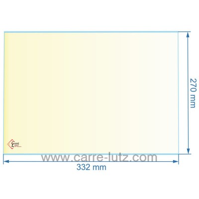 00323  188901 - Vitre réfractaire Vitrocéramique 332x270 mm Franco-Belge 54,40 €