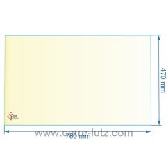 00325  188914 - Vitre réfractaire Vitrocéramique 780x470 mm non sérigraphié Franco-Belge 186,30 €