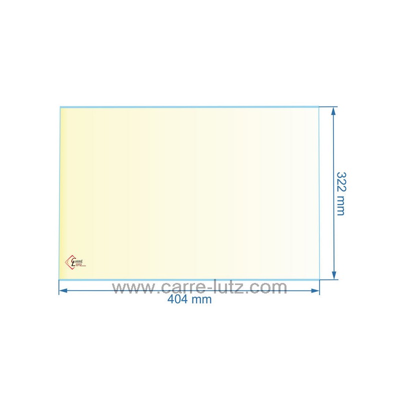 00326  188881 - Vitre réfractaire Vitrocéramique 404x322 mm Franco-Belge 68,40 €