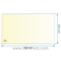 00329  188858 - Vitre réfractaire Vitrocéramique 425x253 mm Franco-Belge 53,90 €