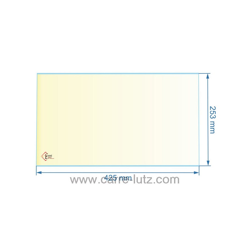 00329  188858 - Vitre réfractaire Vitrocéramique 425x253 mm Franco-Belge 53,90 €