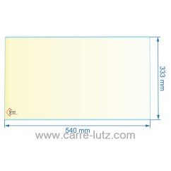 00330  188890 - Vitre réfractaire Vitrocéramique 540x333 mm Franco-Belge 88,50 €