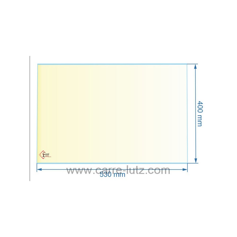 verre réfractaire Vitrocéramique 530x400 Godin 3162