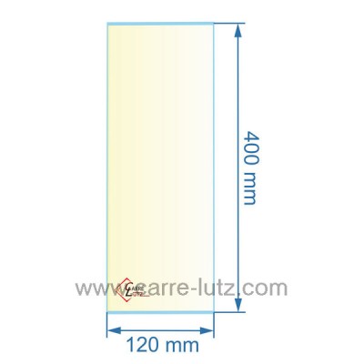 00332  verre réfractaire Vitrocéramique 120x400 mm Godin 3162 35,30 €