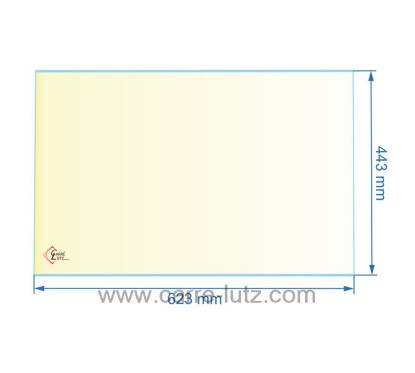 verre réfractaire Vitrocéramique 623x443 mm Godin 3178