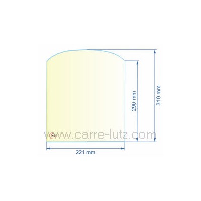 00305  00001310890 - verre réfractaire Vitrocéramique 310x290/221 Godin 1024370 98,90 €