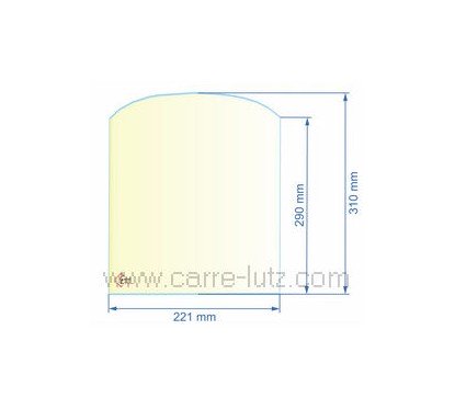 00305  00001310890 - verre réfractaire Vitrocéramique 310x290/221 Godin 1024370 98,90 €