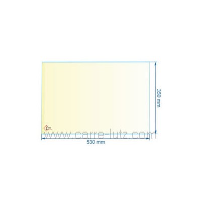 00339  00001308394 - verre réfractaire Vitrocéramique 530x350 mm Godin  94,90 €