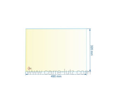 00001308397 - verre réfractaire Vitrocéramique 490x320 mm Godin 