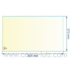 00341  00001308398 - verre réfractaire Vitrocéramique 525x273 mm Godin  73,80 €