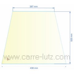 00343  00001307944 - verre réfractaire Vitrocéramique 525x387/438 mm Godin  133,50 €