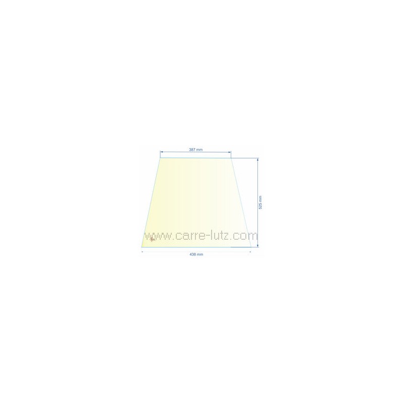 00001307944 - verre réfractaire Vitrocéramique 525x387/438 mm Godin 