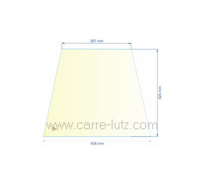 00001307944 - verre réfractaire Vitrocéramique 525x387/438 mm Godin 