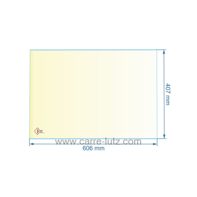 00345  00001307480 - verre réfractaire Vitrocéramique 606x407 mm Godin  120,80 €