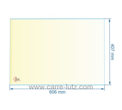 00345  00001307480 - verre réfractaire Vitrocéramique 606x407 mm Godin  120,80 €