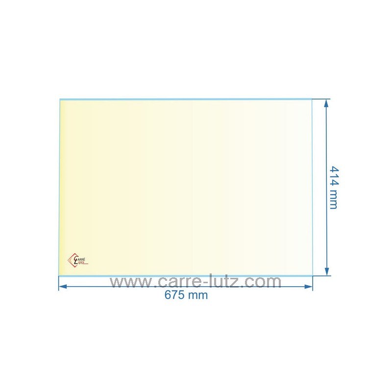 00001307477 - verre réfractaire Vitrocéramique 675x414 mm Godin 