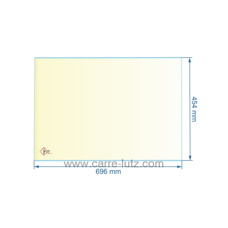 verre réfractaire Vitrocéramique 696x454 mm 00001307479 Godin 