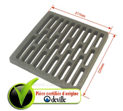 DV0045915-O  P0045915 - Grille de fond de foyer Deville 60,00 €