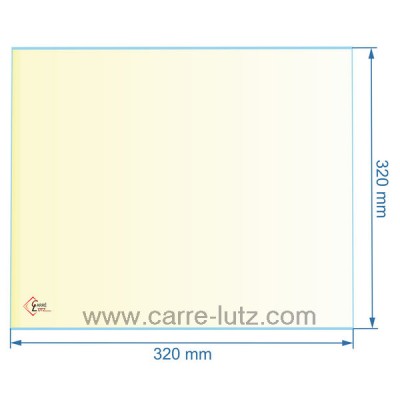 00350  D0024908 - verre réfractaire Vitrocéramique 320X320 mm Deville 52,10 €