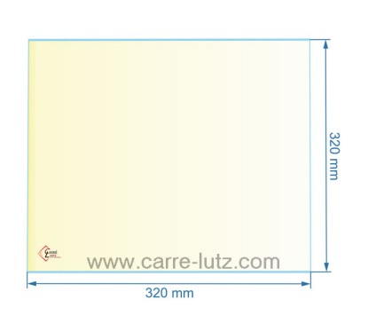 D0024908 - verre réfractaire Vitrocéramique 320X320 mm Deville