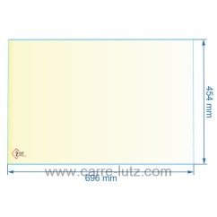 00354  P0028164 - verre réfractaire Vitrocéramique 696x454 mm Deville 150,10 €