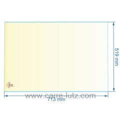 00355  P0047326 - verre réfractaire Vitrocéramique 713x519 mm Deville 150,30 €