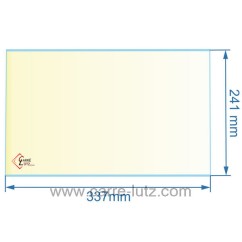 00358  verre réfractaire Vitrocéramique 337x241x4 mm P0027969 Deville 55,30 €