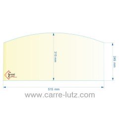 00197  26309 - Vitre réfractaire Vitrocéramique 515x315x245 arrondi de poêle Dovre 760CB 760GM 103,60 €