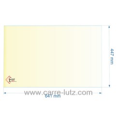 00371  verre réfractaire Vitrocéramique 641x447 mm D' insert Cheminées Philippe 149,60 €